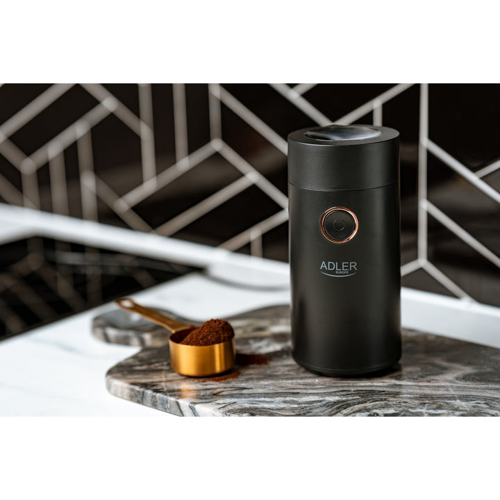 Măcinător electric de cafea Adler, 150W, negru, AD 4446BG