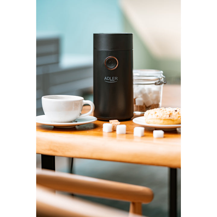 Măcinător electric de cafea Adler, 150W, negru, AD 4446BG