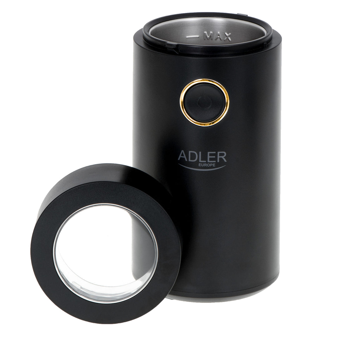 Măcinător electric de cafea Adler, 150W, negru, AD 4446BG