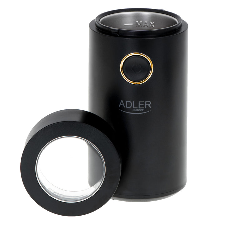 Măcinător electric de cafea Adler, 150W, negru, AD 4446BG