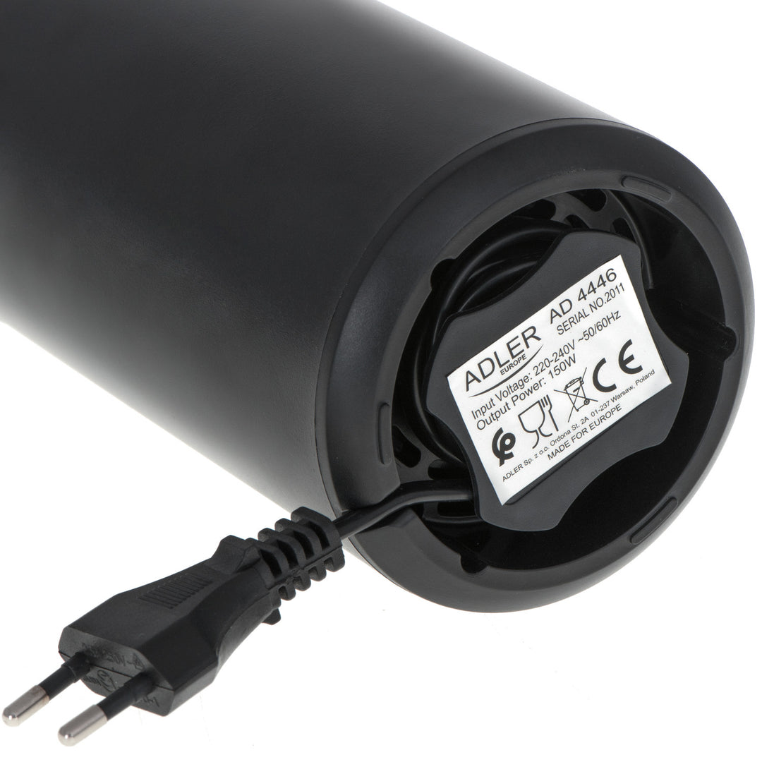Măcinător electric de cafea Adler, 150W, negru, AD 4446BG