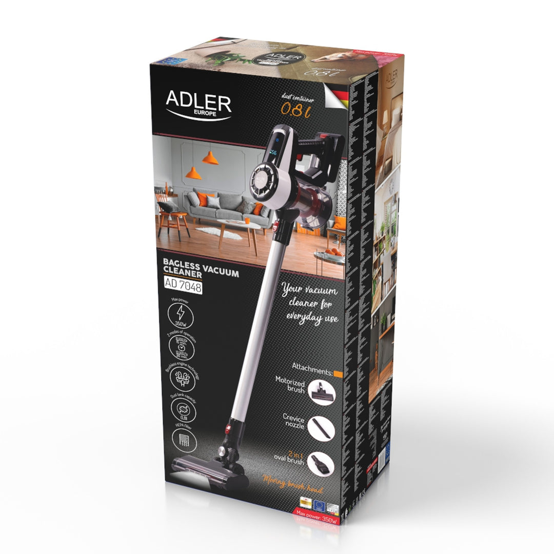 Aspirator vertical Adler AD 7048 fără fir negru portabil