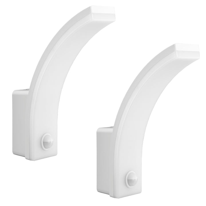 Lampă LED cu senzor de mișcare Maclean, senzor de mișcare PIR, alb, 20W, IP65, 2000lm, alb neutru (4000K) MCE512 W, 2 bucăți