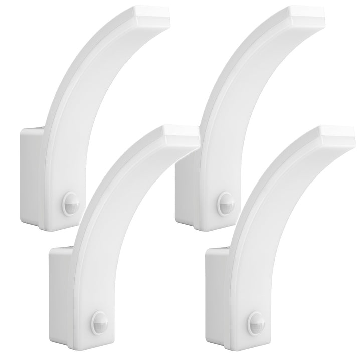 Lampă LED cu senzor de mișcare Maclean, senzor de mișcare PIR, alb, 20W, IP65, 2000lm, alb neutru (4000K) MCE512 W, 4 bucăți