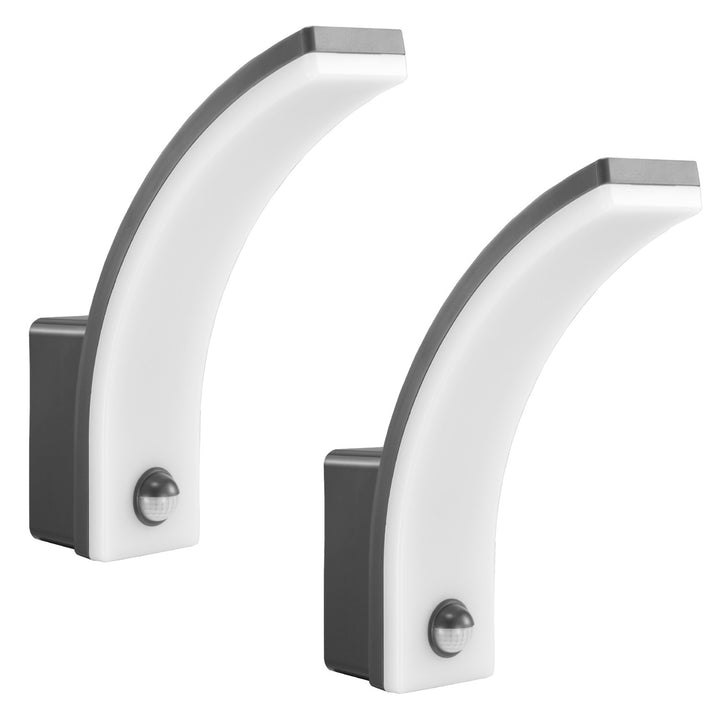 Lampă LED cu senzor de mișcare Maclean, senzor de mișcare PIR, gri, 20W, IP65, 2000lm, alb neutru (4000K) MCE512 GR, 2 bucăți