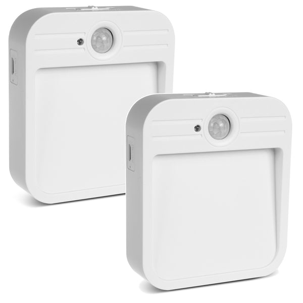 Maclean Lumină LED pentru scări, cu detector de mișcare, temp. 4000K, 3.7V/500mAh, 4 LED-uri, rază de acțiune 3-4m, MCE236, 2 bucăți