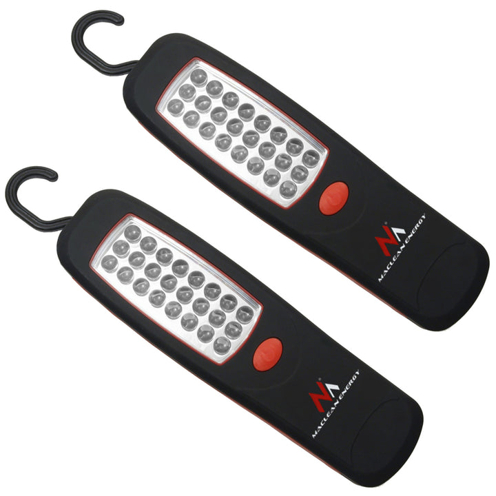 Lampă de atelier Maclean 24 LED, magnet, cârlig, MCE03 2 bucăți