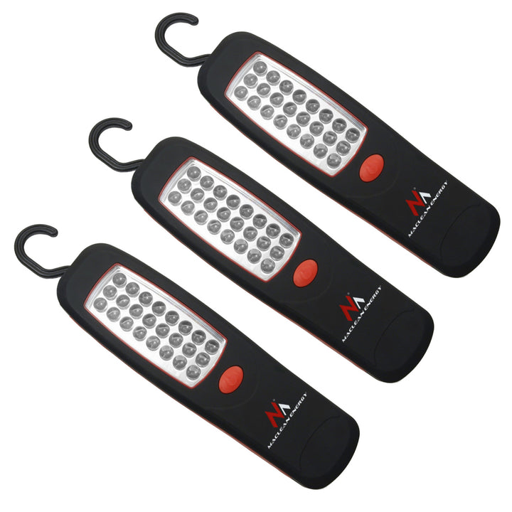 Lampă atelier Maclean 24 LED, magnet, cârlig, MCE03 3 bucăți