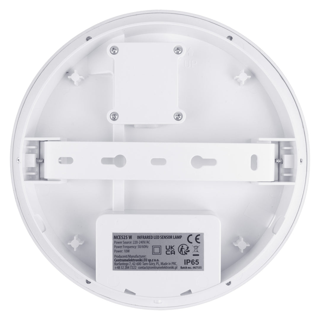Lampă LED Maclean cu senzor de mișcare, senzor PIR, albă, 10 W, IP65, 1000 lm, culoare neutră, MCE525 W