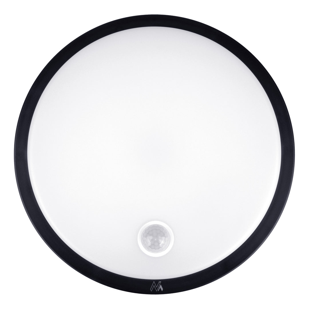 Lampa LED Maclean cu senzor de mișcare, senzor PIR, negru, 10 W, IP65, 1000 lm, culoare neutră, MCE525 B