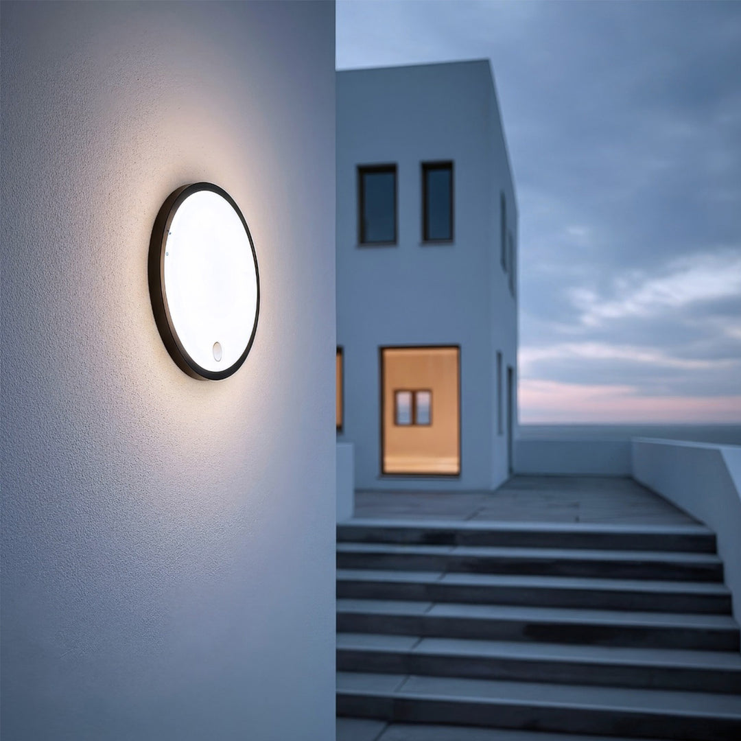 Lampa LED Maclean cu senzor de mișcare, senzor PIR, negru, 10 W, IP65, 1000 lm, culoare neutră, MCE525 B
