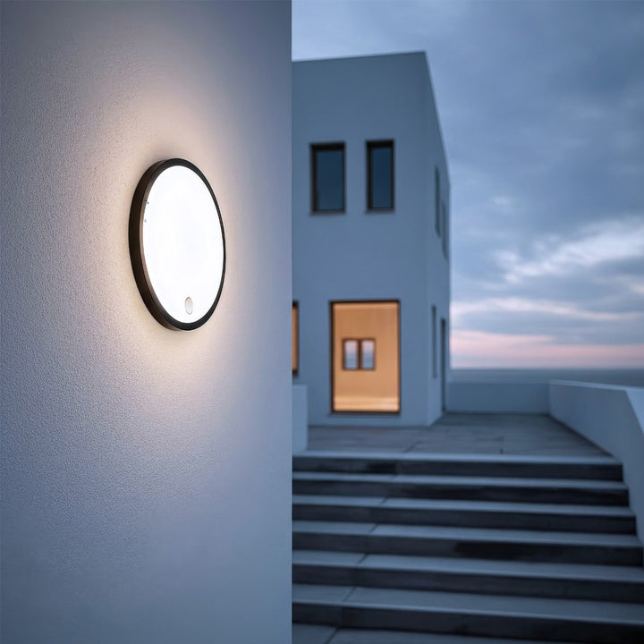 Lampa LED Maclean cu senzor de mișcare, senzor PIR, negru, 10 W, IP65, 1000 lm, culoare neutră, MCE525 B