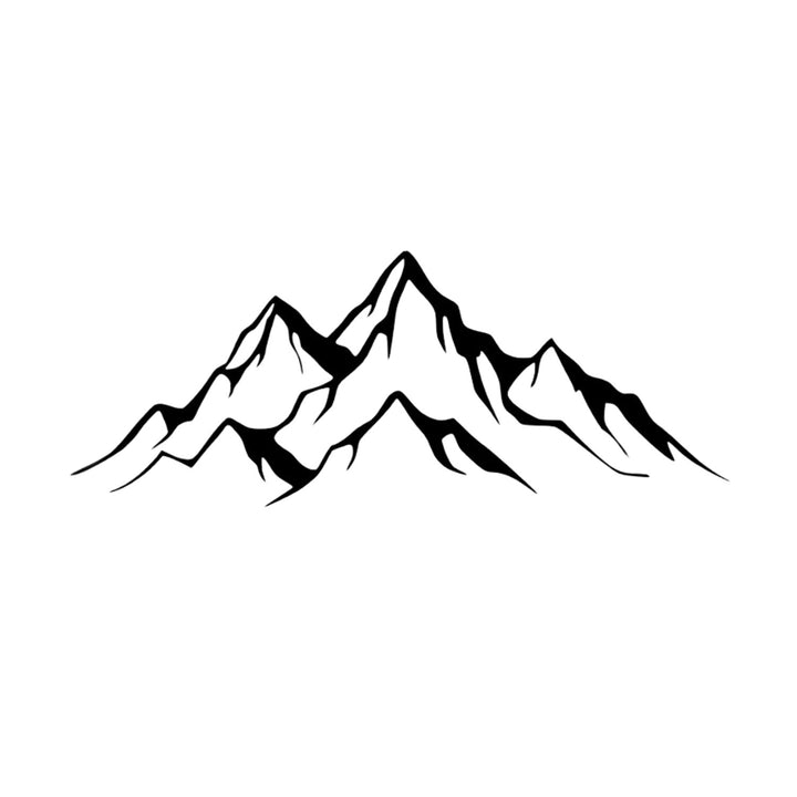 Tablou openwork, decorațiuni de perete 3D, tablou 3D "Panorama munților" 100x34cm Negru