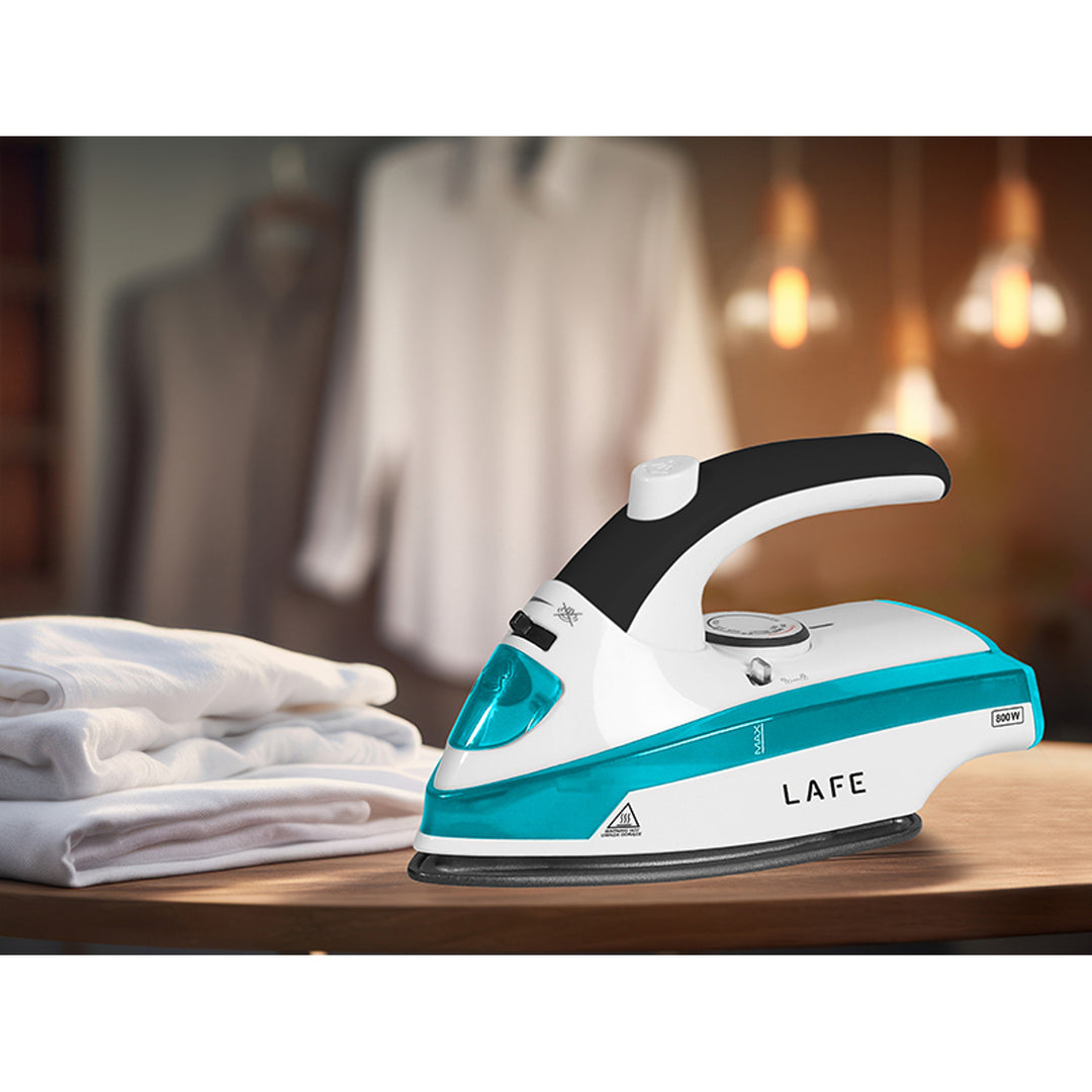 Fier de călcat turistic Lafe, abur, 800W, talpă antiaderentă Teflon, SteamGo