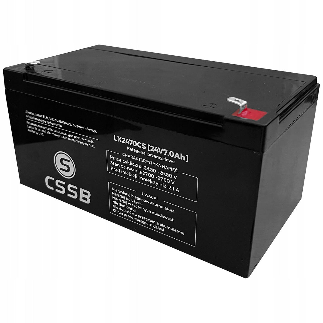 Baterie fără întreținere Lamex, AGM SLA, 24V, 7Ah, LX2470