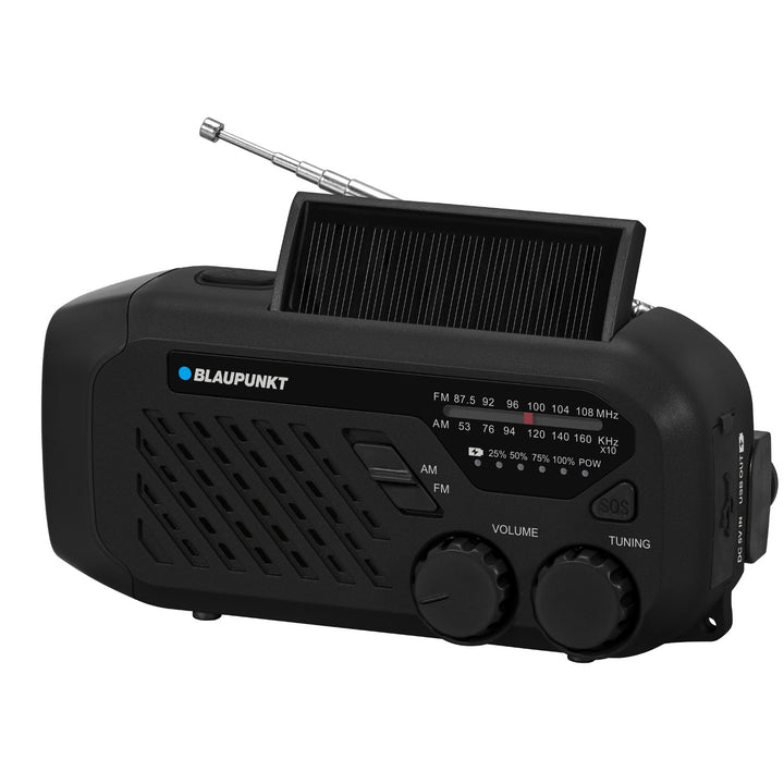 Radio Blaupunkt principal/baterie, lanternă LED, indicație SOS, antenă, ER10