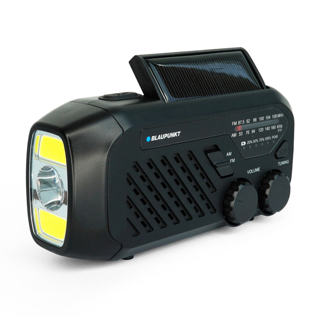 Radio Blaupunkt principal/baterie, lanternă LED, indicație SOS, antenă, ER10