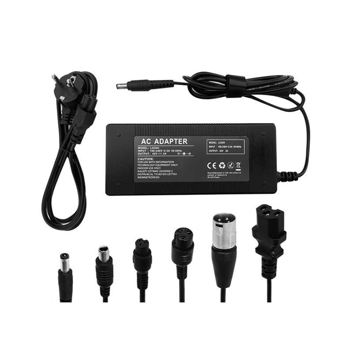 Lextool încărcător pentru scutere și vehicule electrice, 6 prize, 230V AC, 42V DC 2A, LXG94