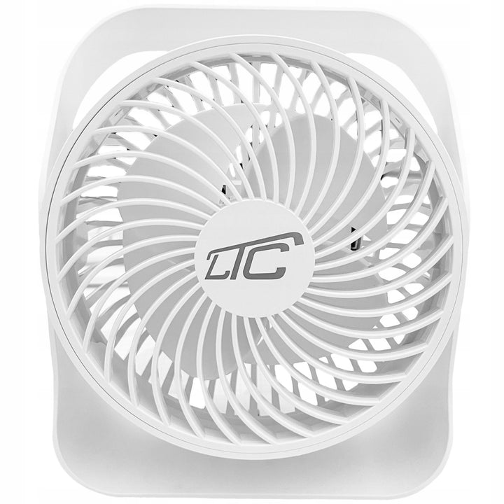 Ventilator de birou wireless LTC, încărcare USB C, 4 niveluri de viteză, baterie 2000 mAh, LXWB16