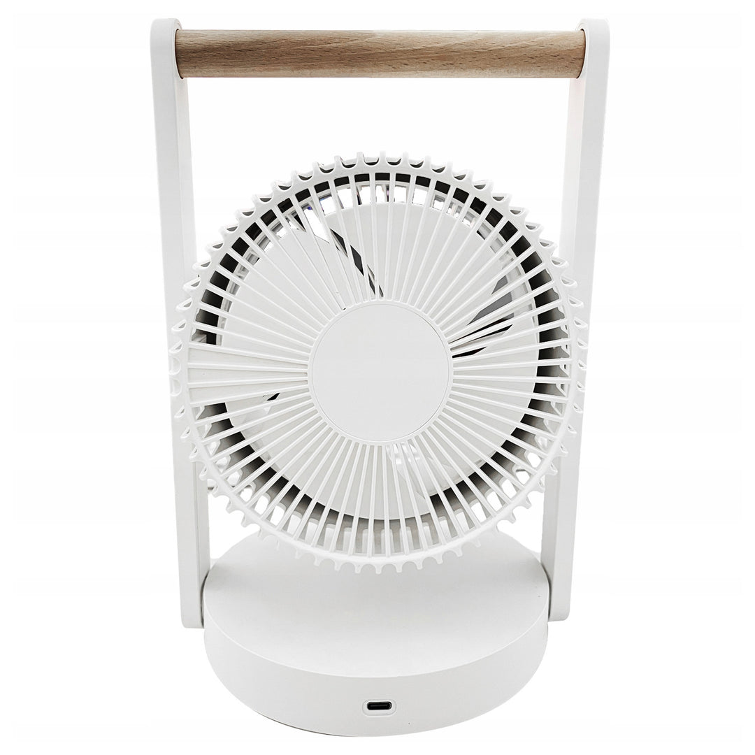 Ventilator de birou wireless LTC, lumină de noapte și afișaj LED, 5 niveluri de viteză, baterie de 3600 mAh, LXWB17