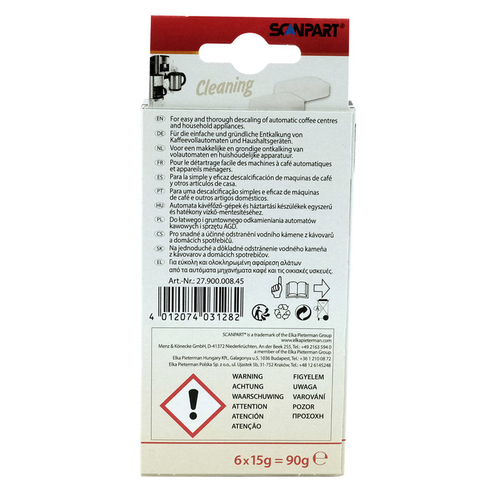 Tablete de detartrare pentru espressoare, 6 bucăți, universal, Scanpart, 2 pachete