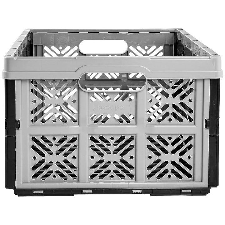 Keeeper coș pliabil din plastic, 32L, gri-negru