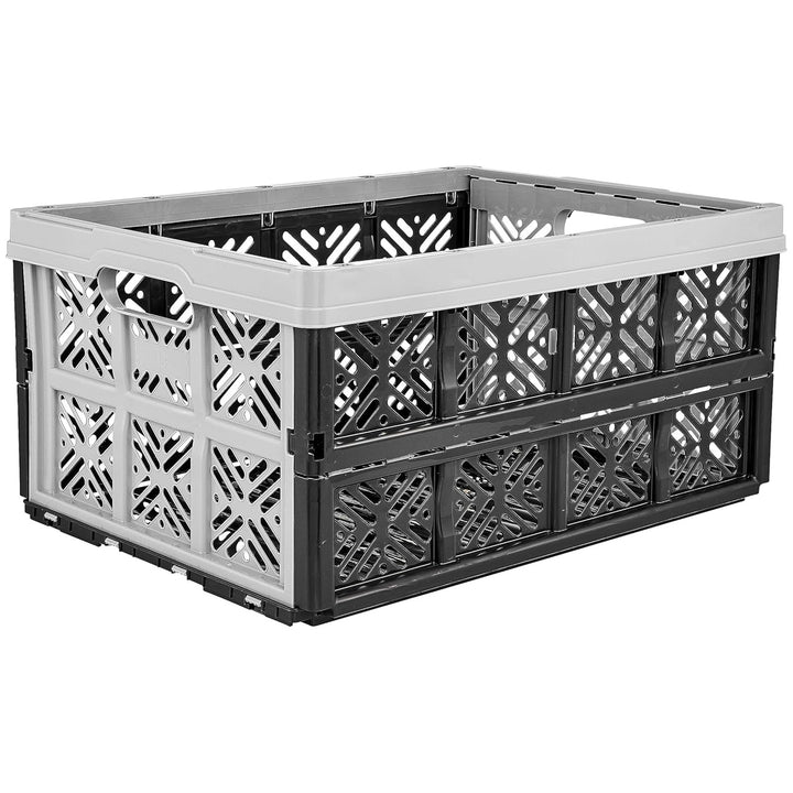 Keeeper coș pliabil din plastic, 32L, gri-negru
