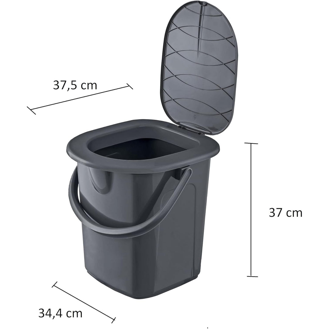Toaletă pentru drumeții BranQ, 22L, reciclată, antracit, 1306b