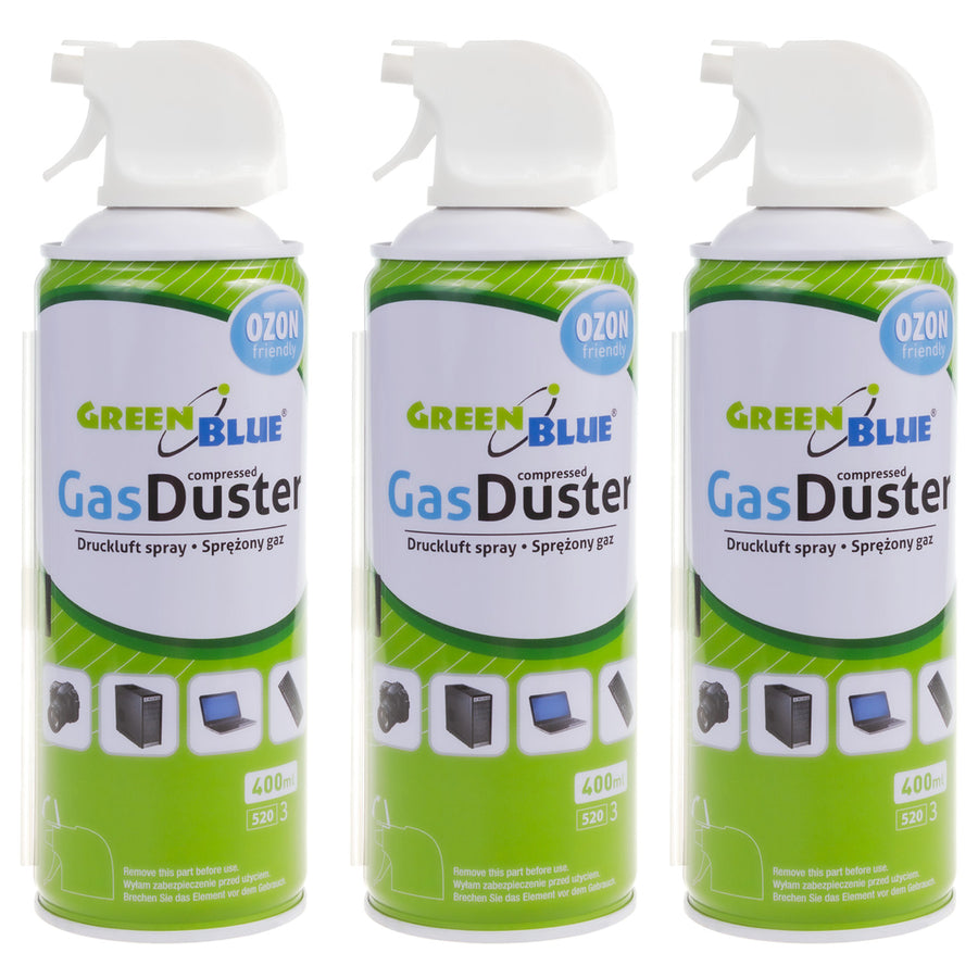 GreenBlue GB400 aer comprimat 400ml atomizor pentru pistol - spray pentru pistol, 3 bucăți