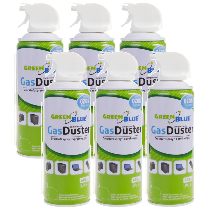 GreenBlue GB400 aer comprimat 400ml atomizor pentru pistol - spray pentru pistol, 6 bucăți