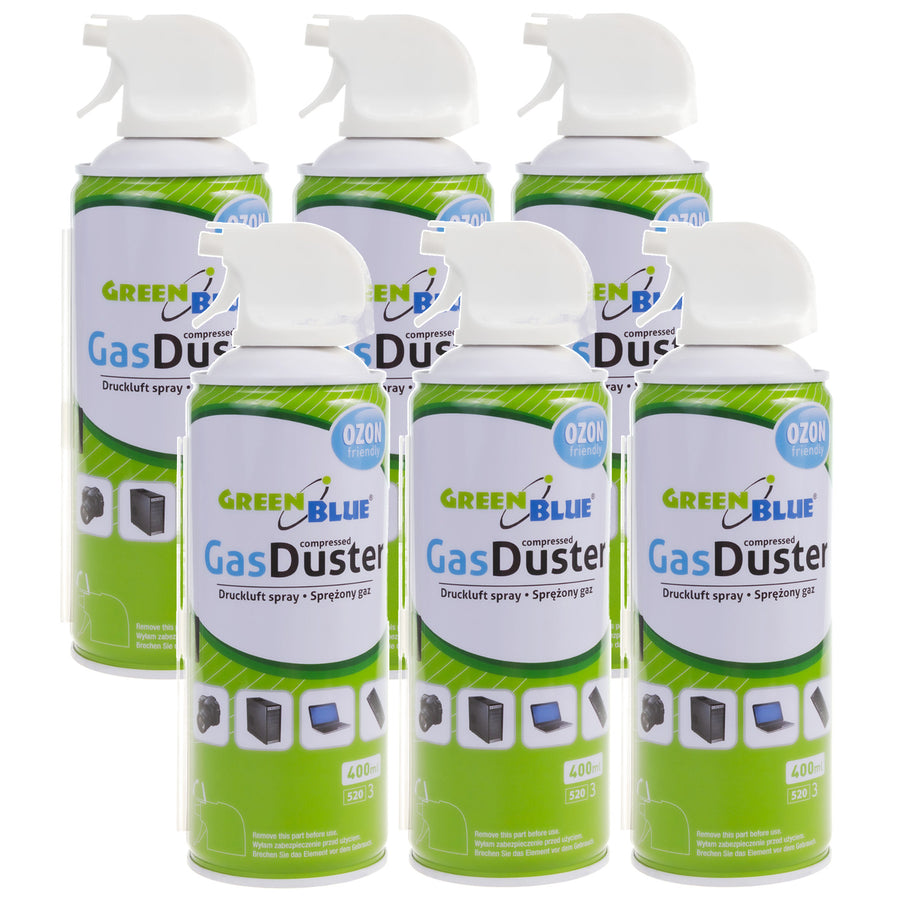 GreenBlue GB400 aer comprimat 400ml atomizor pentru pistol - spray pentru pistol, 6 bucăți