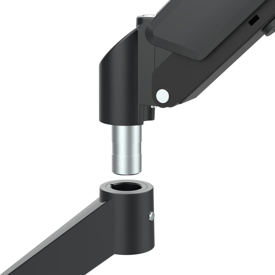 Suport pentru 2 monitoare Maclean, arc cu gaz, 17"-32", 2-10kg, negru, MC-134