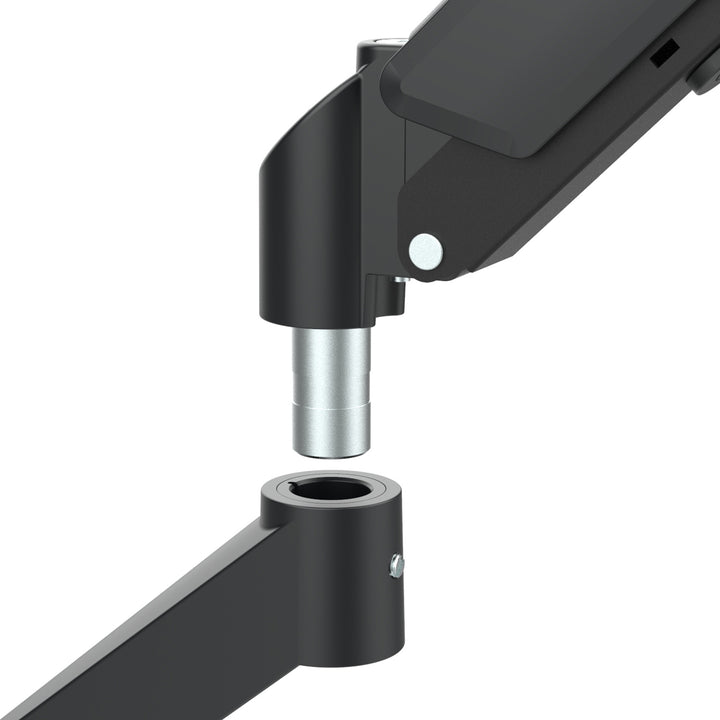 Suport pentru 2 monitoare Maclean, arc cu gaz, 17"-32", 2-10kg, negru, MC-134