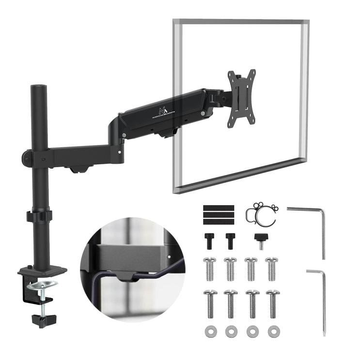 Suport monitor Maclean, arc cu gaz, 17"-32", 2-10kg, negru, MC-135