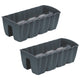 Ghiveci pentru balcoane DCRO600 - Antracit, capacitate 18L, 2 bucăți