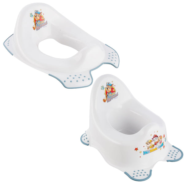 Capac antiderapant pentru toaletă Psi Patrol - Paw Patrol+ Ghiveci antiderapant Psi Patrol, alb, Max 15kg