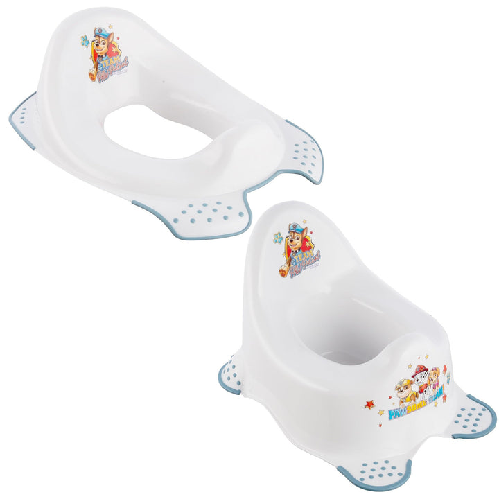 Capac antiderapant pentru toaletă Psi Patrol - Paw Patrol+ Ghiveci antiderapant Psi Patrol, alb, Max 15kg