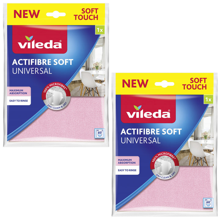 Pânză multifuncțională din microfibră Vileda Actifibre Soft - 2 bucăți