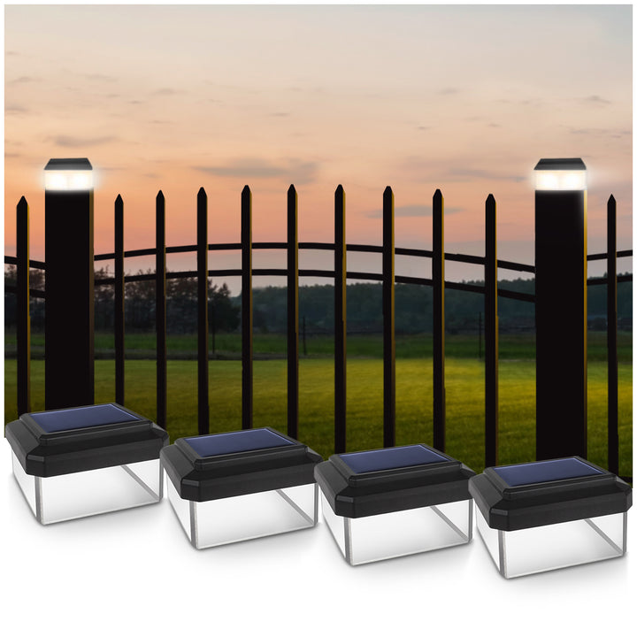 GreenBlue LED lampă de stâlp solar, 80x80mm, baldachin plic, GB127, 4 bucăți