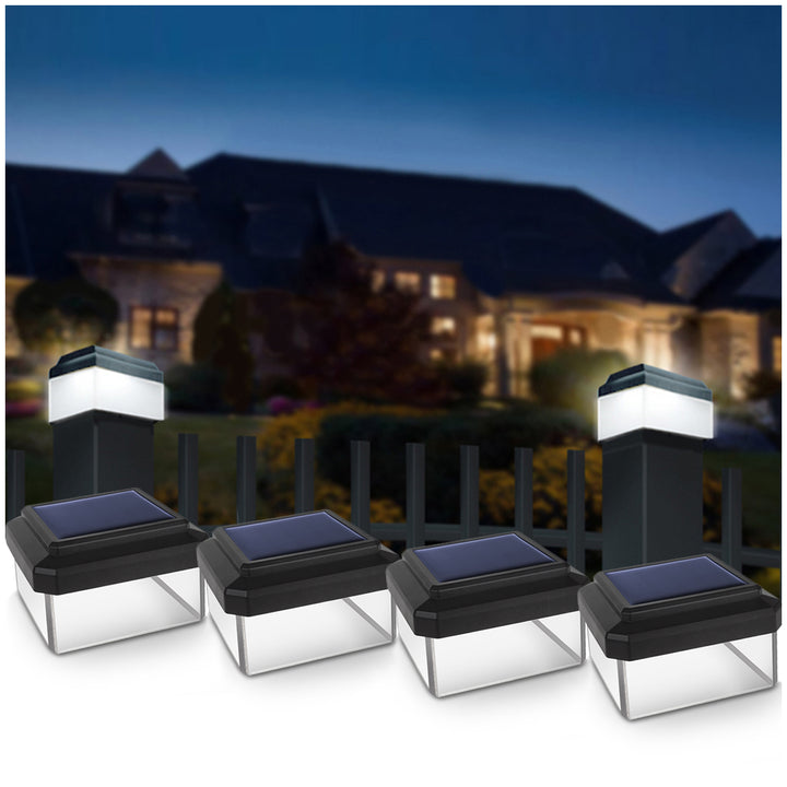 GreenBlue Solar LED stâlp de lumină, 60x60mm, copertină plic, GB126, 4 bucăți