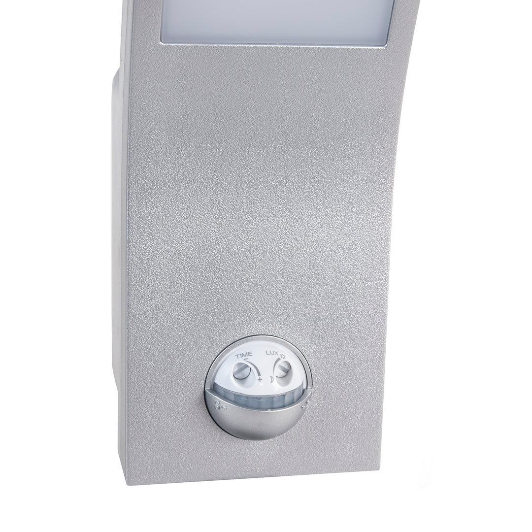 Lampă LED cu senzor de mișcare Maclean, senzor de mișcare PIR, argintiu, 10W, IP54, 750lm, alb neutru (4000K) MCE244 S, 2 bucăți