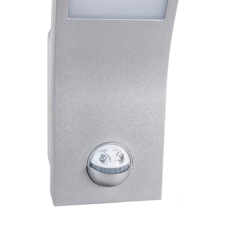 Lampă LED cu senzor de mișcare Maclean, senzor de mișcare PIR, argintiu, 10W, IP54, 750lm, alb neutru (4000K) MCE244 S, 2 bucăți