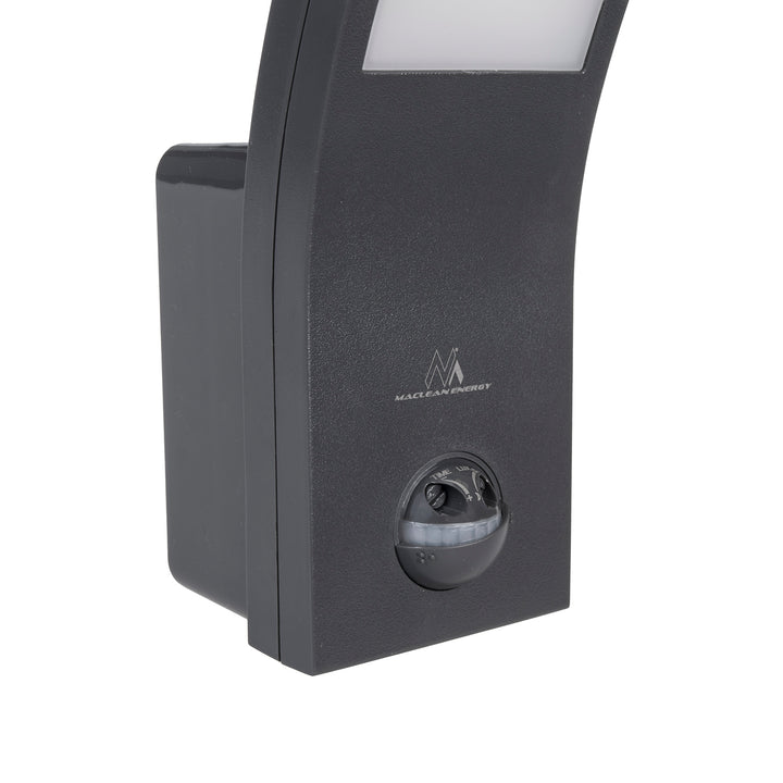 Lampă LED cu senzor de mișcare Maclean, senzor de mișcare PIR, gri, 10W, IP54, 750lm, alb neutru (4000K) MCE244 GR, 2 bucăți