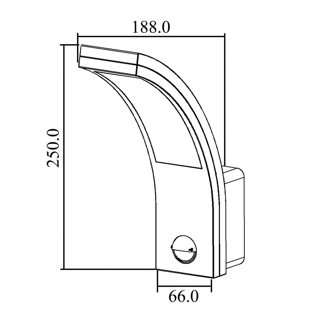 Lampă LED cu senzor de mișcare Maclean, senzor de mișcare PIR, gri, 10W, IP54, 750lm, alb neutru (4000K) MCE244 GR, 2 bucăți