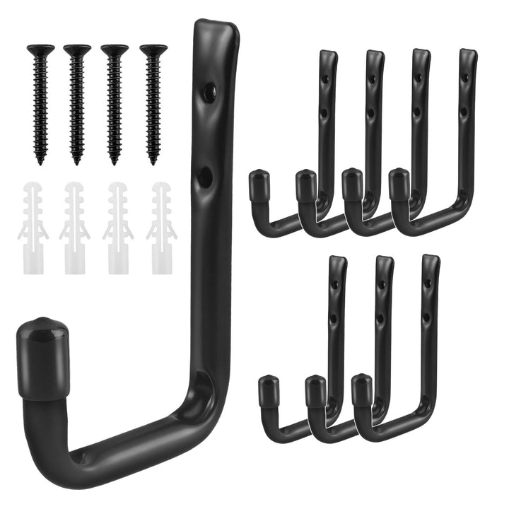 Set de 8 suporturi de perete Maclean, pentru anvelope, roți, scară, bicicletă, oțel, sarcină max. 22 kg/ suport, MC-489