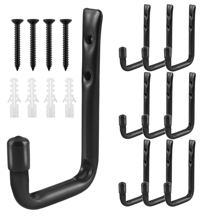 Set de 10 suporturi de perete Maclean, pentru anvelope, roți, scară, bicicletă, oțel, sarcină max. 22 kg/ suport, MC-489