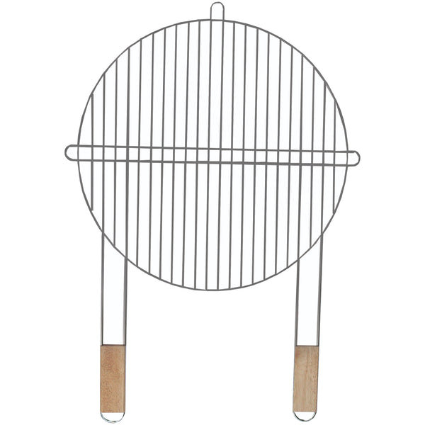 Master Grill & Party grătar rotund pentru grătar, oțel cromat, mânere din lemn, 51 cm, MG257