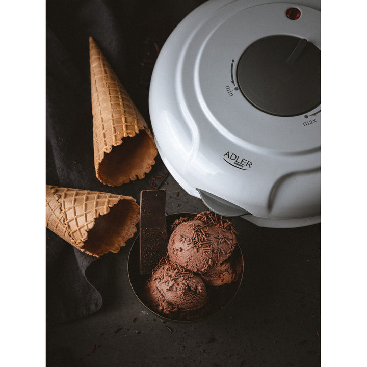 Producator de napolitane Adler, temperatura reglabila continuu, 1500W, alb, AD 3038