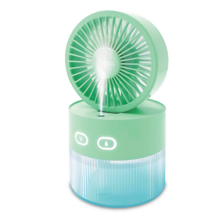 Ventilator de birou cu umidificare a aerului. Capacitate 350ml. Ceață de 40ml/h. Sursă de alimentare USB-C.