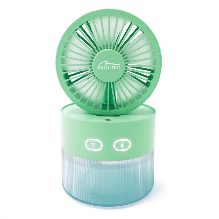 Ventilator de birou cu umidificare a aerului. Capacitate 350ml. Ceață de 40ml/h. Sursă de alimentare USB-C.